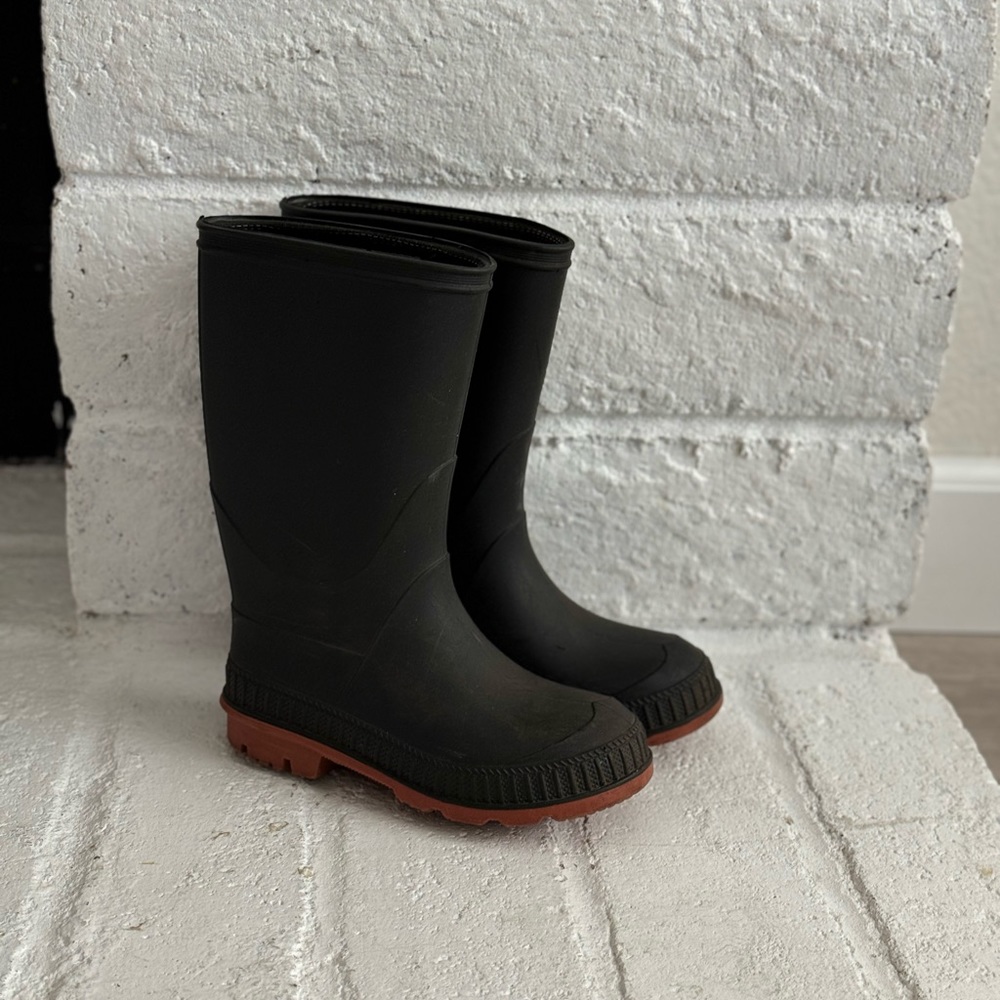 Kids Black Rain Boots